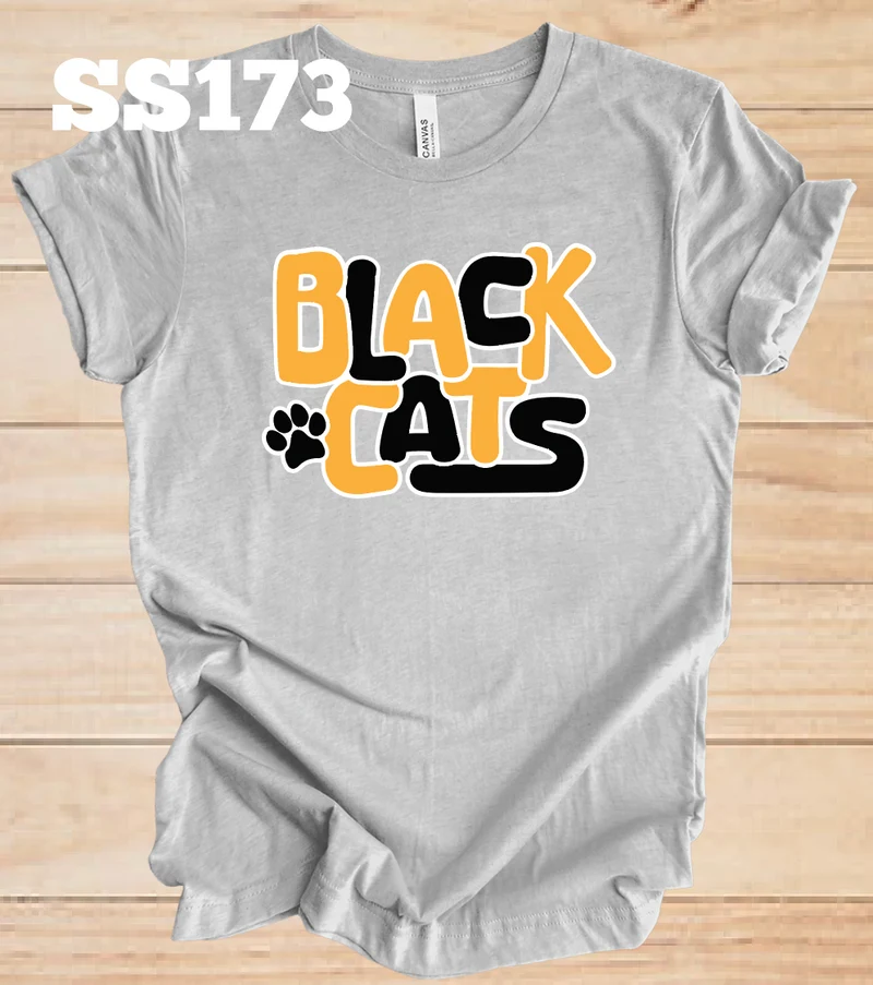 West Terrace Black Cats Bubble Letters