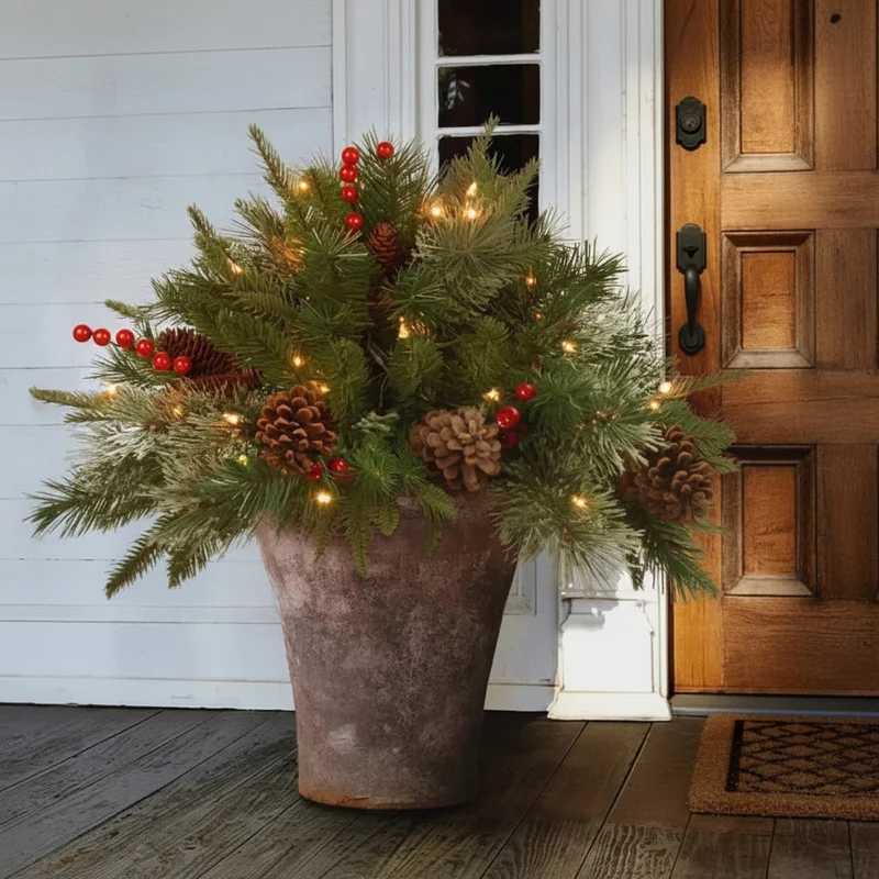 Decorazione Festiva Pigne Luci