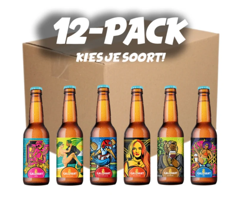 Bier 12-pack (kies je soort) - Gallivant Brewery