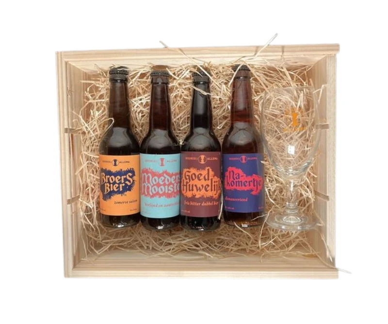 Bierbox 4 Bieren + Bierglas - Brouwerij Allema