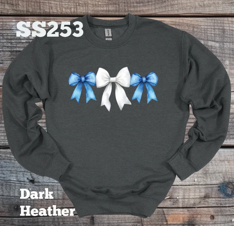 Blue/White Bow Crew