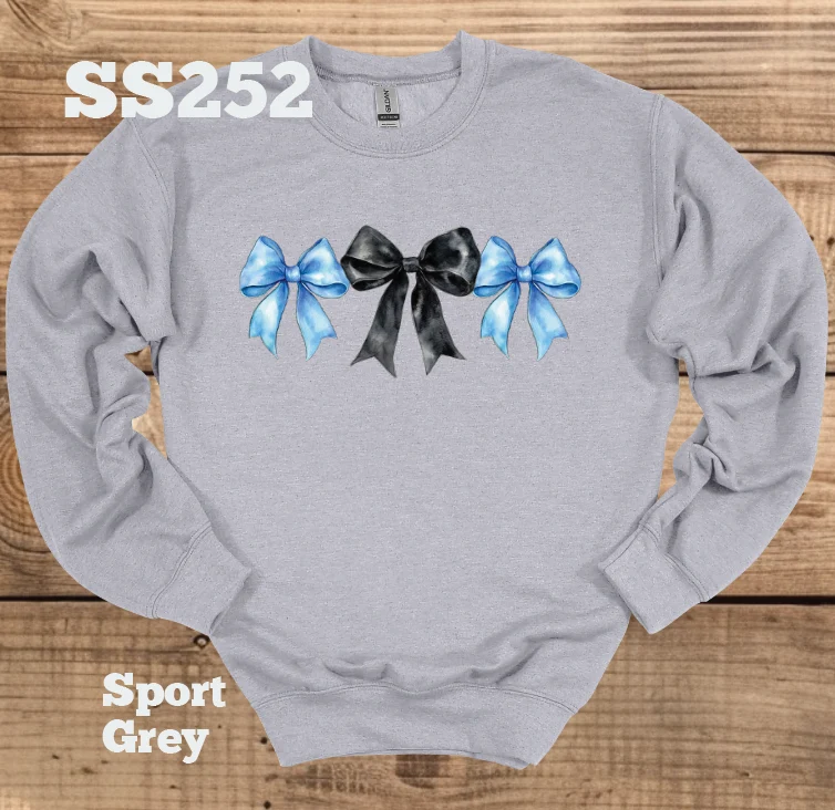 Blue/Black Bow Crew