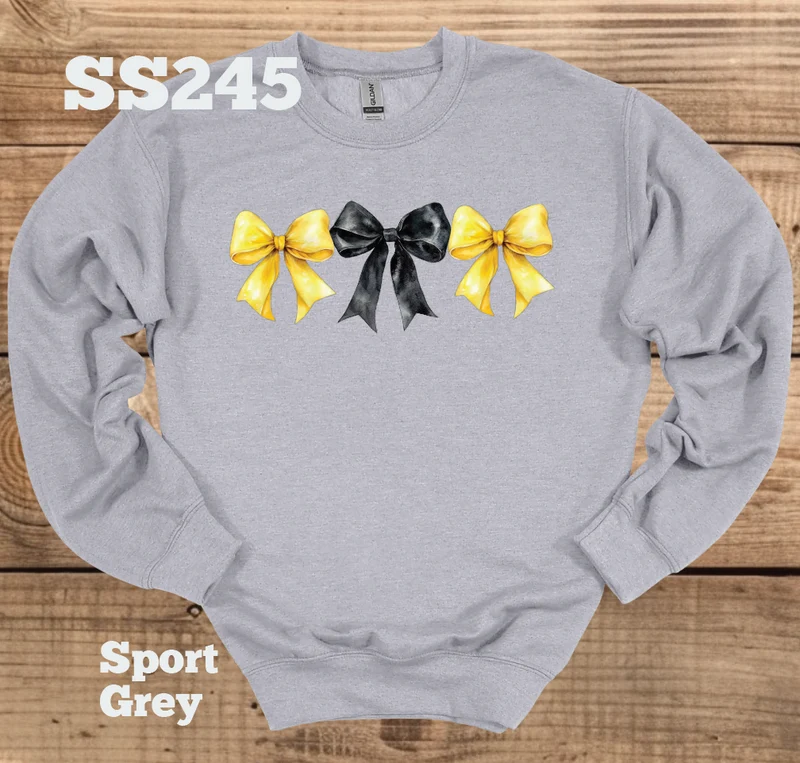 Yellow/Black Bow Crew