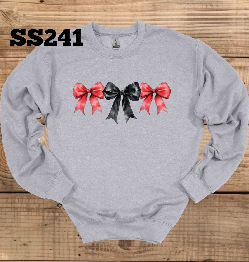Red/Black Bow Crew