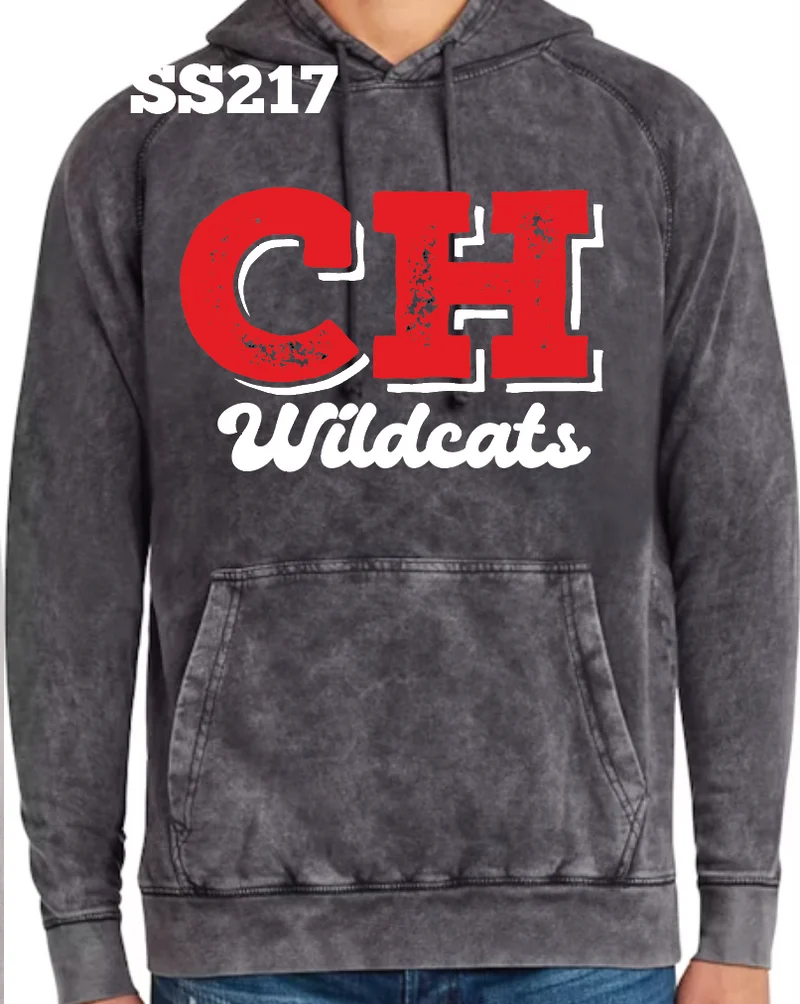 Big C Cynthia Heights Wildcats Vintage Hoodie (Dark Gray)
