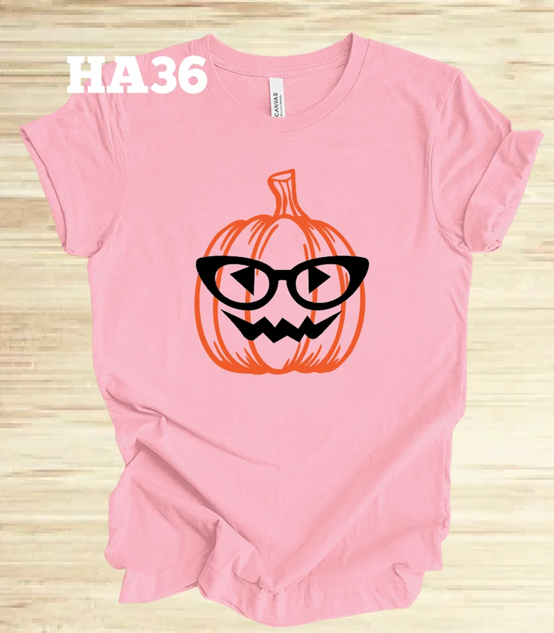Jack-o-Lantern with Cat Eye Glasses