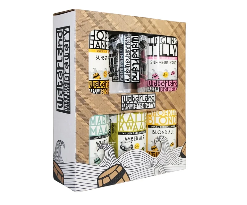 Giftbox 5 bieren + bierglas - Waterland Brewery