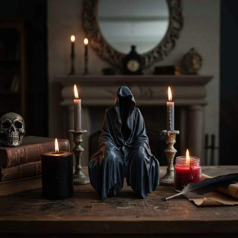 Decorazione Halloween Statua Tristo Mietitore Accento Casa