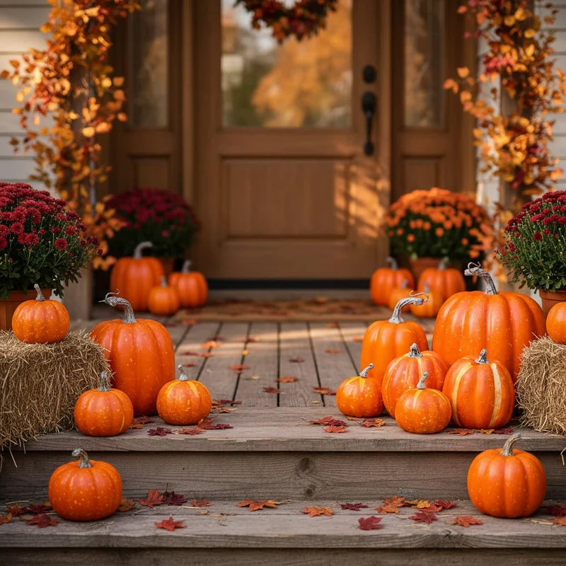 Decorazione Halloween Set Zucche Decorative Esposizione Festiva