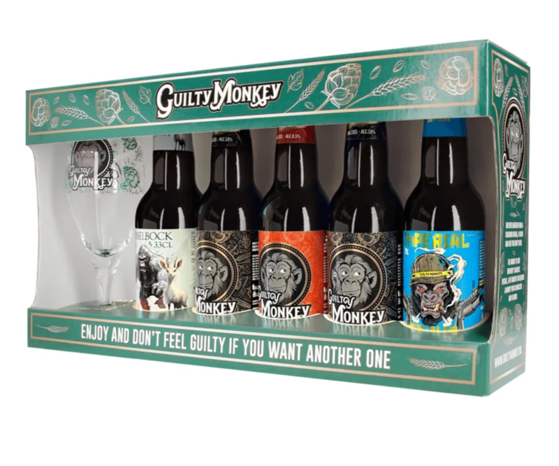 Winter Giftbox 5 Bieren + Glas - Guilty Monkey
