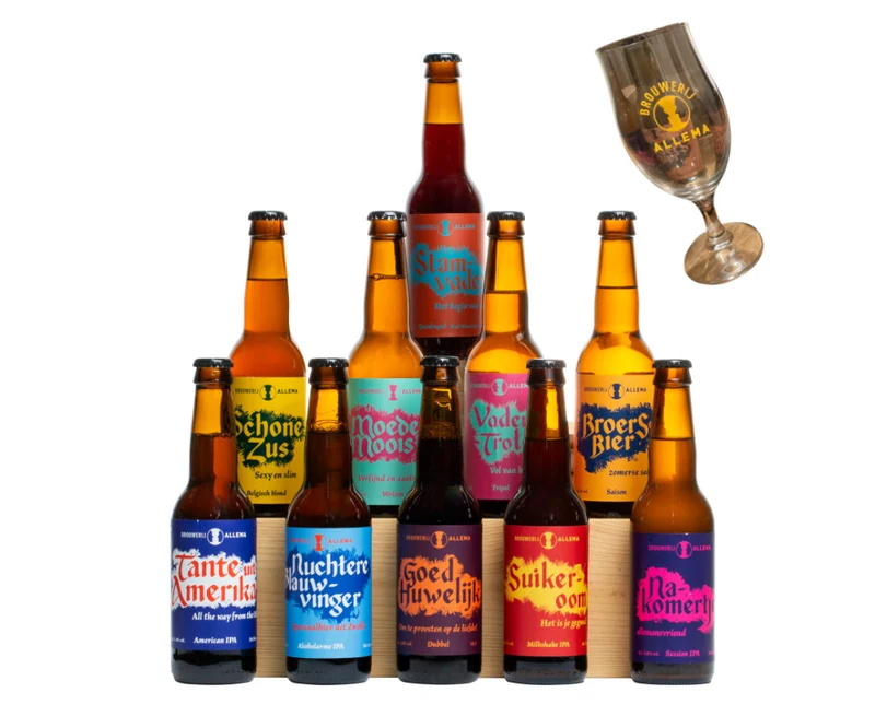 Proeverij 11 bieren + Bierglas - Brouwerij Allema