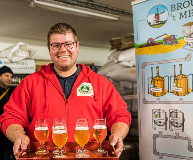 Rondleiding + Bierproeverij 5 bieren + Hapjes (prijs p.p.) - Brouwerij 't Meuleneind