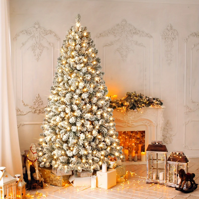 Kerstboom Sneeuwlook Kunstboom Verlicht Klassiek Design
