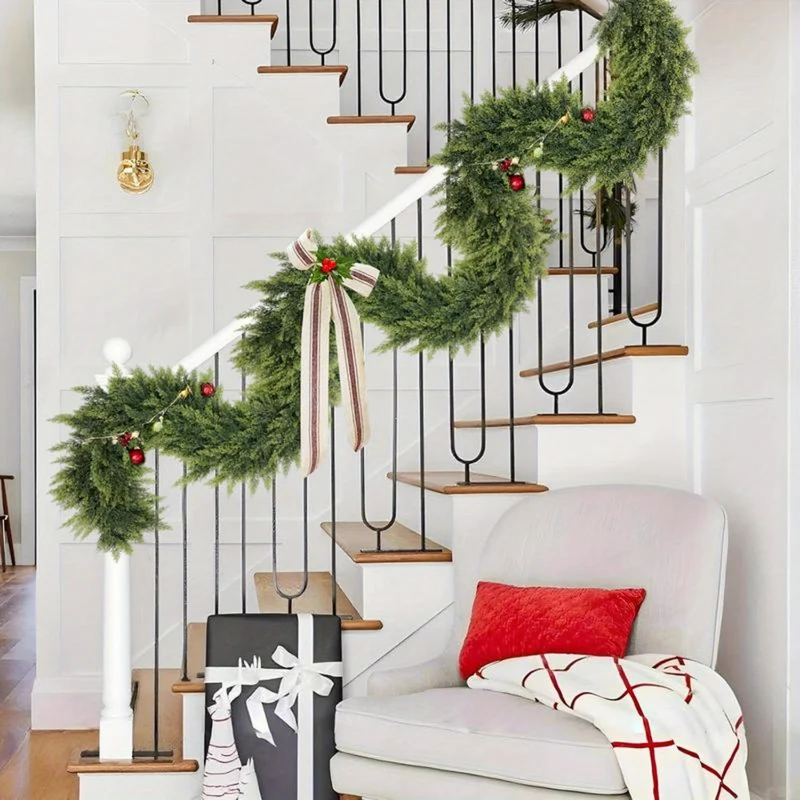 Kerstslinger Kunstgroen Luxe Dichte Takken Schouw Trap Decoratie