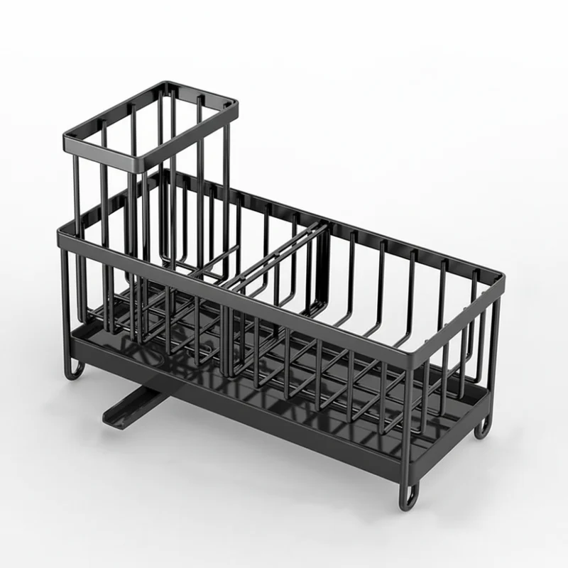 RVS Keuken Sink Caddy Draaispuit Organiser Spons Gereedschap