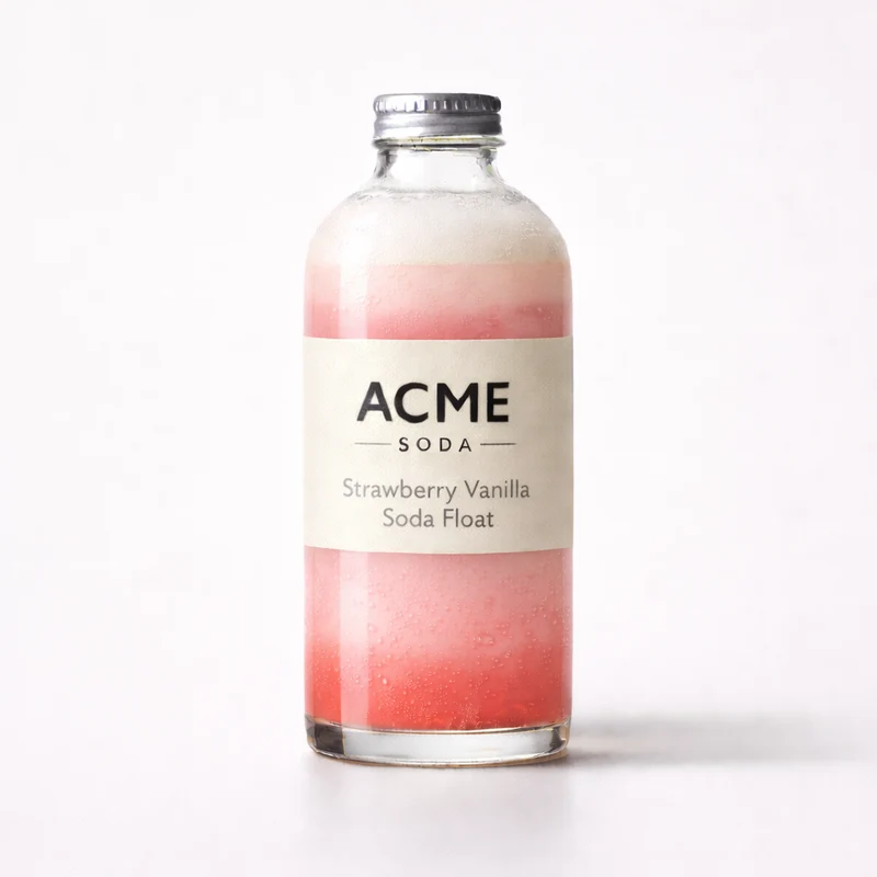 Strawberry Vanilla Soda Float