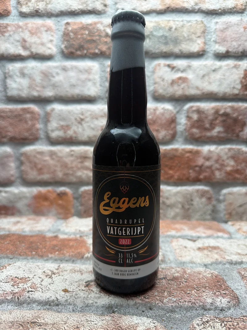 Eggens Quadrupel Vatgerijpt 2022 - 5 Jaar Oude Rumvaten Barleywine - 33 CL