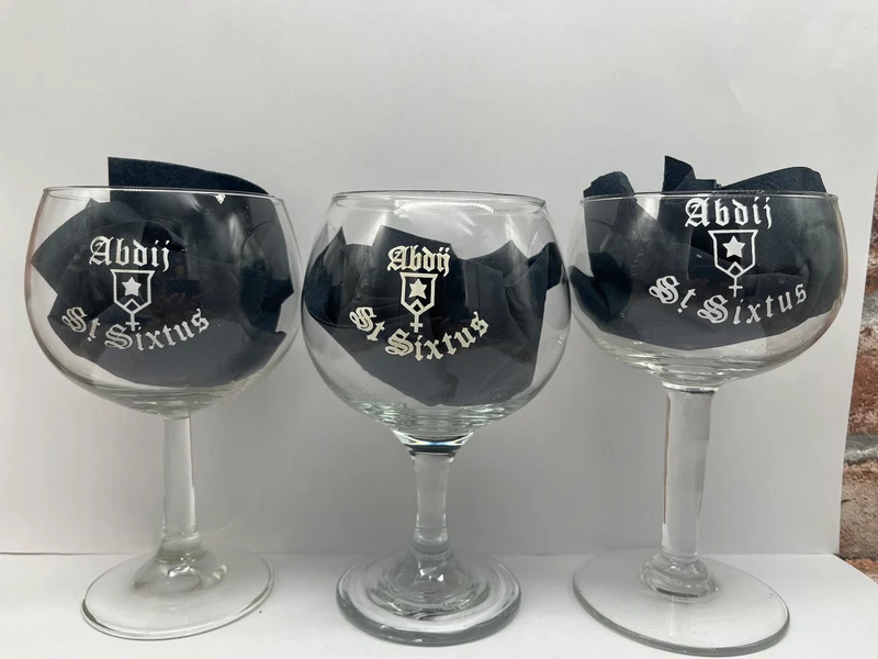 Westvleteren Set 3 glazen jaren 70/80 Glazen - 33 CL