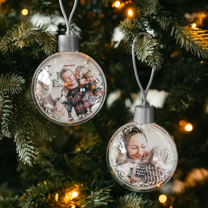 Kerstballen met foto - 2 stuks
