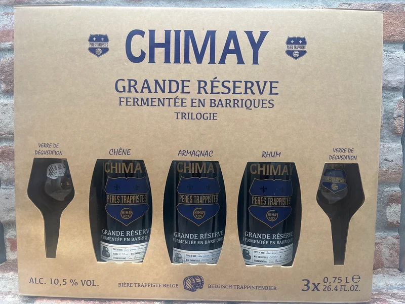 Chimay Grande Réserve Fermentee En Barriques Trilogie '19/'20/'21 inlc 2 glazen Quadrupel - 75 CL