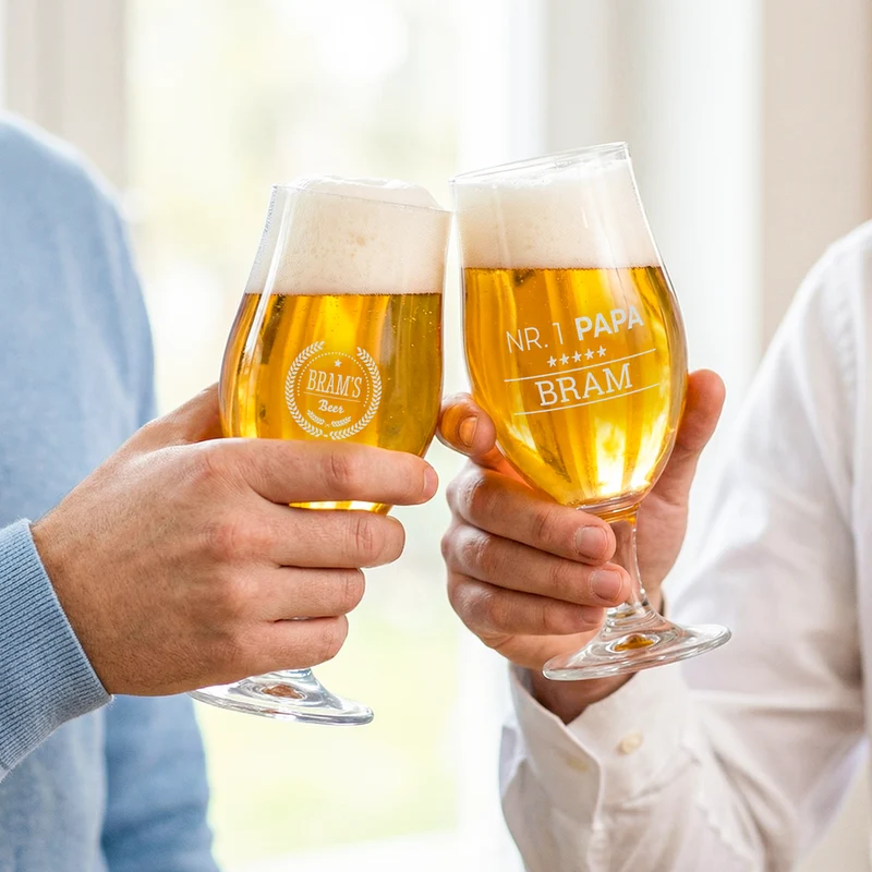 Bierglas op voet - 2 stuks