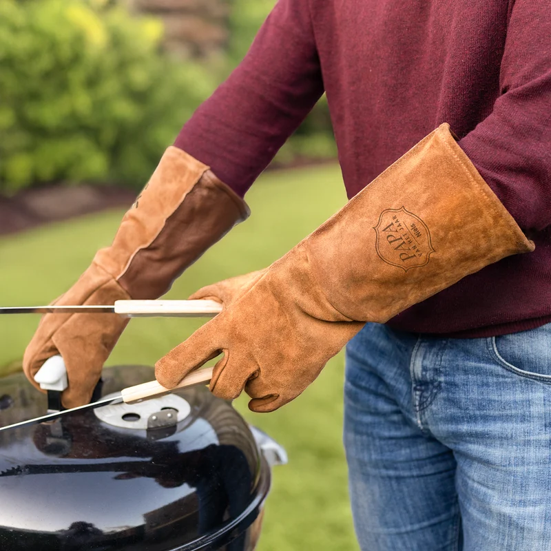 Leren BBQ handschoenen