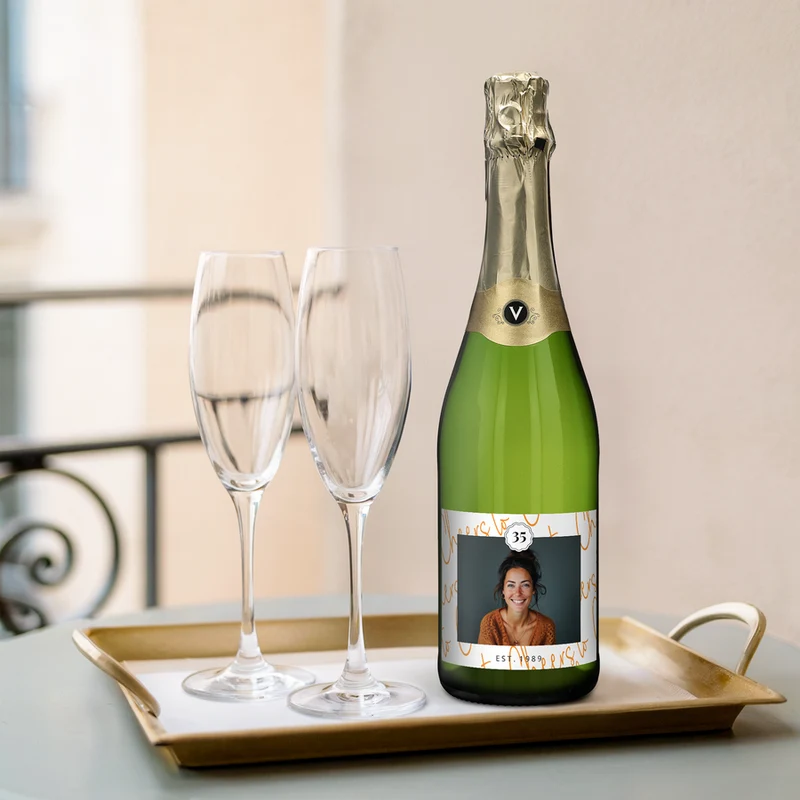 Vintense blanc alcoholvrij - met bedrukt etiket