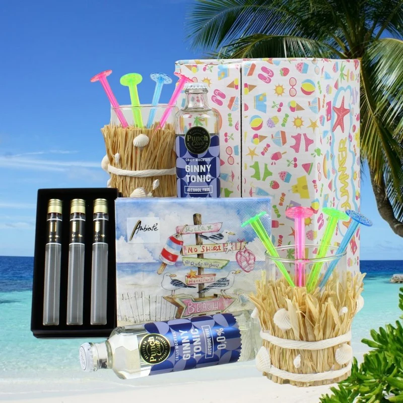 Gin on the beach