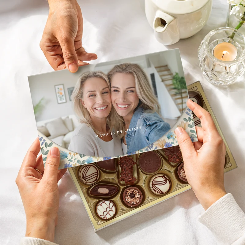 Giftbox met Lindt pralines classic - 200 gram