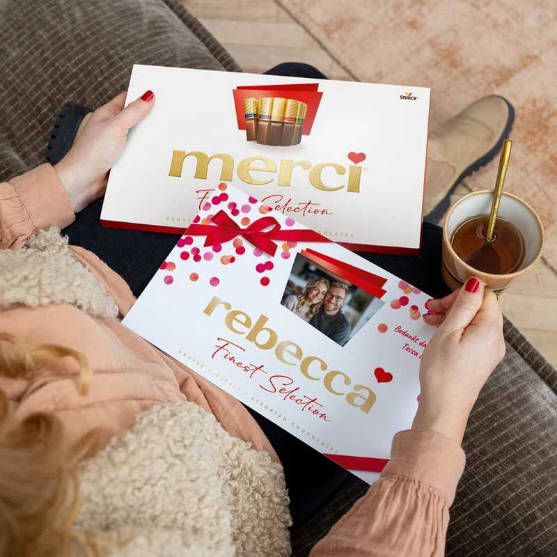 Merci chocoladebox - met kaart