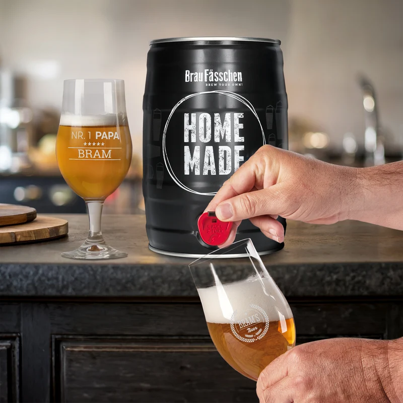 Bierbrouw pakket met glazen - Lager