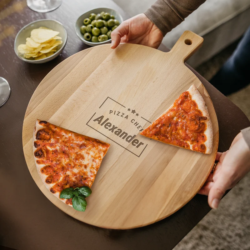 Houten pizzaplank - beuken - rond