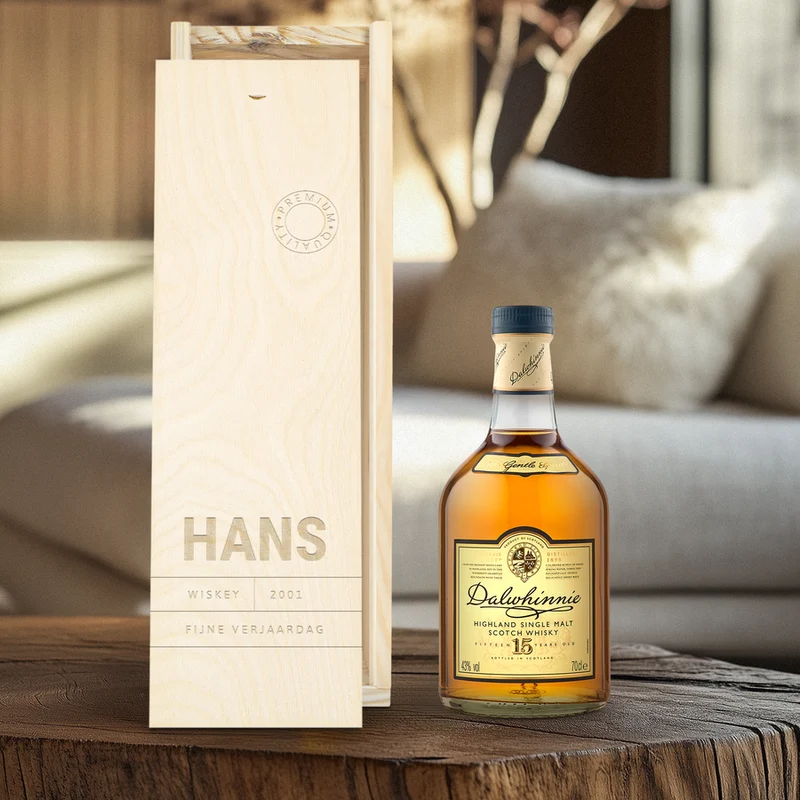 Dalwhinnie whisky - in gegraveerde kist