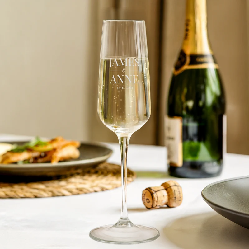 Champagneglas - kristalglas - 2 stuks