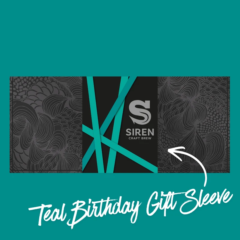 Gift Box Sleeve: Teal Birthday