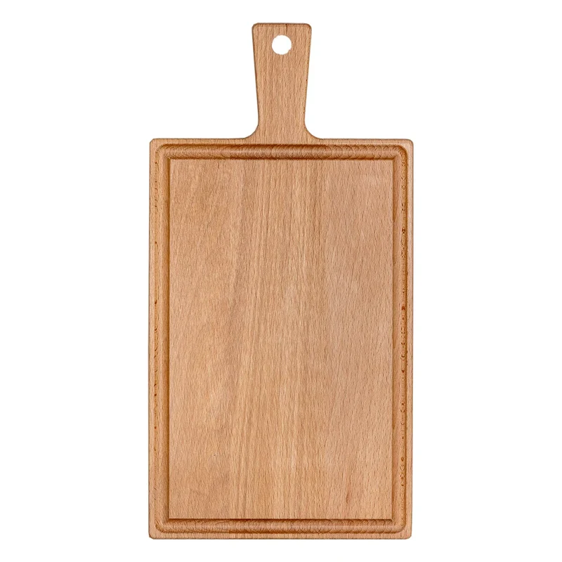 Borrelplank met handvat beuken 33x16cm