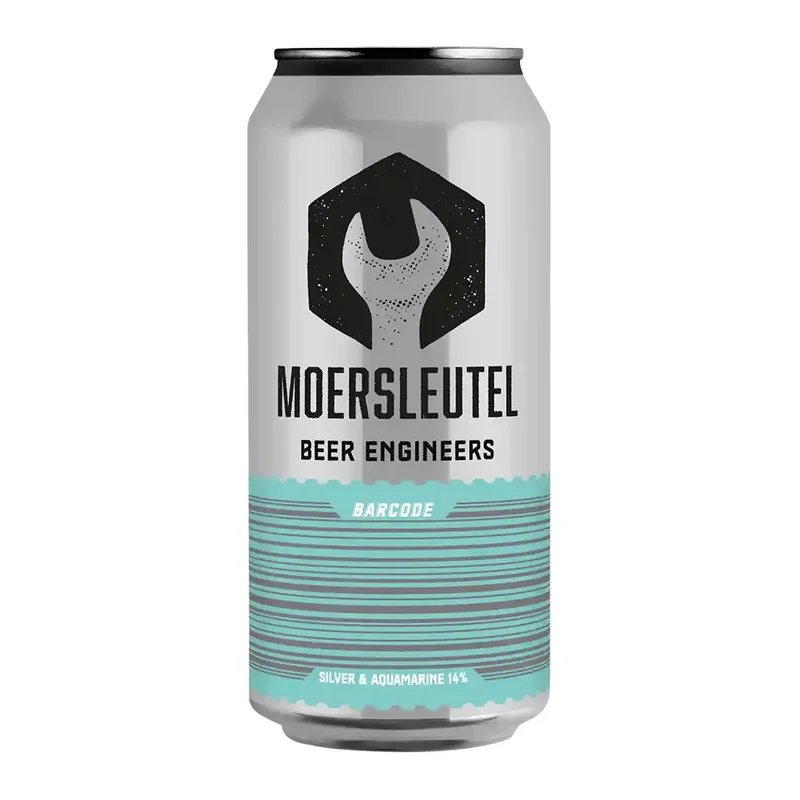 Moersleutel - Barcode: Silver & Aquamarine