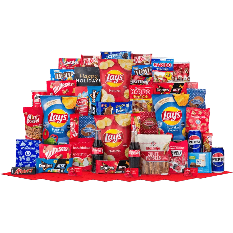 Reuze Snoep- en Chipsbox XL Kerstpakket Compleet