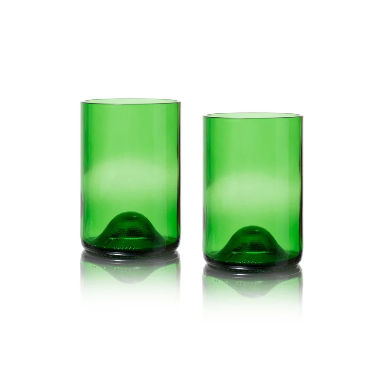 Rebottled - Circulair drinkglas (2-pack) - Groen