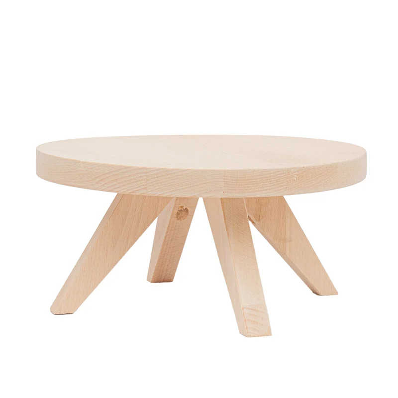 Tibbe - Houten planten- of terrariumstandaard - Set van 2 - Plantentafels - 12 & 17 cm