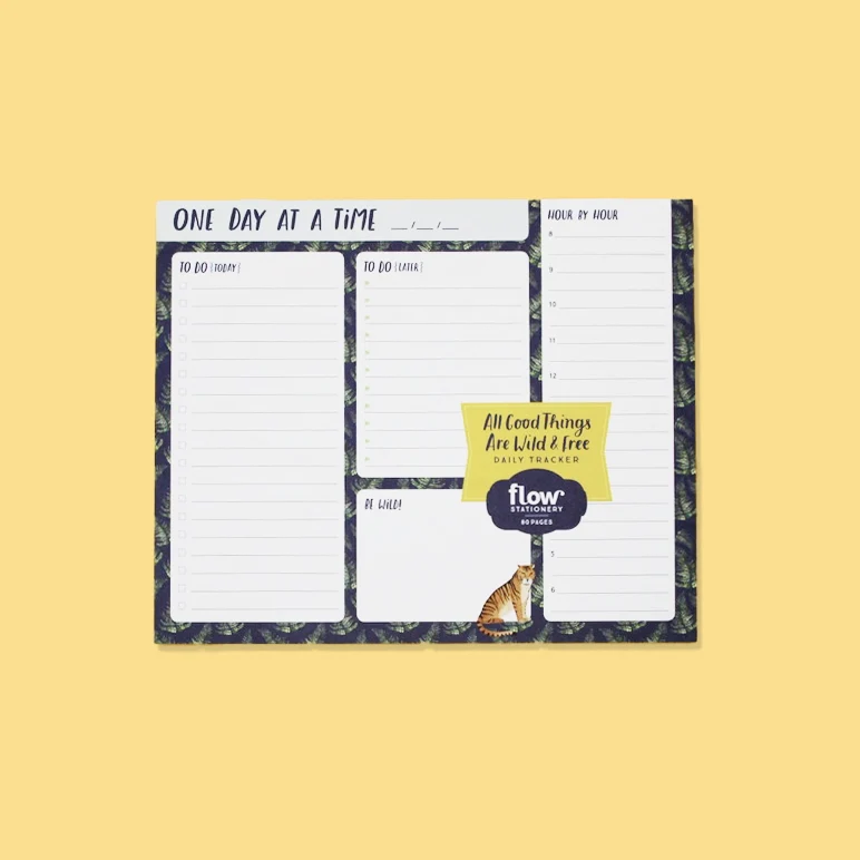 Flow list pad organizer All Things Are Wild and Free